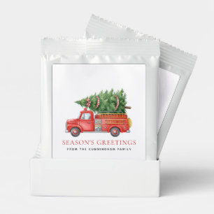 Custom Modern Firefighter Christmas Fire Truck  Margarita Drink Mix