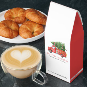 Custom Modern Firefighter Christmas Fire Truck  Roasted Coffee