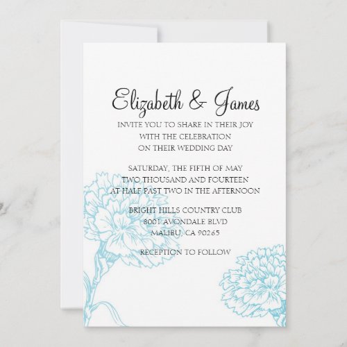 Custom Modern Formal Wedding Invitations