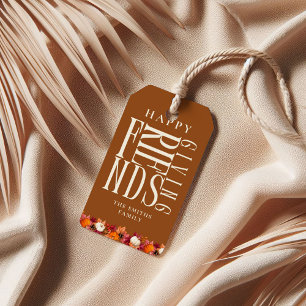 Custom Modern Friendsgiving Fall Elegant Favor  Gift Tags