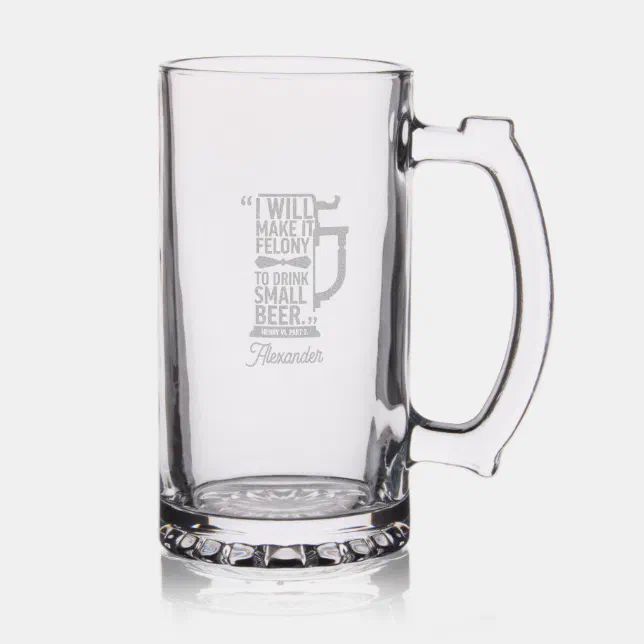 Custom Modern Funny Beer Lover Quote Elegant Stein