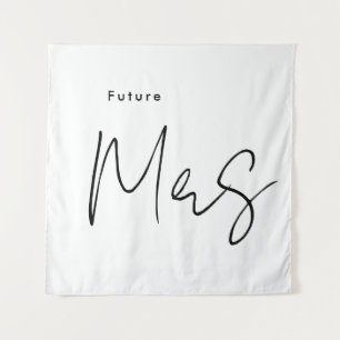 Custom Modern Future Mrs Bridal Shower Tapestry