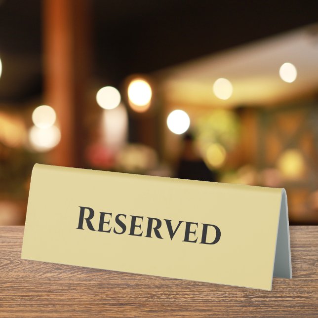 Custom Modern Gold Black Reserved Restaurant Event Table Tent (Custom Modern Gold Black Reserved Restaurant Event Table Tent)