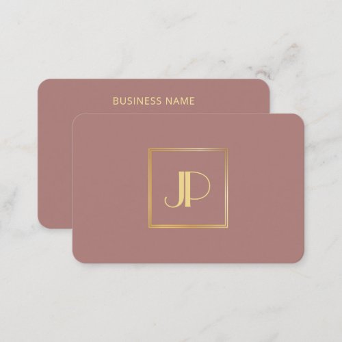 Custom Modern Gold Monogram Elegant Template Business Card