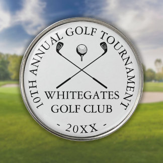 Custom Modern Golf Club Tournament  Ball Marker