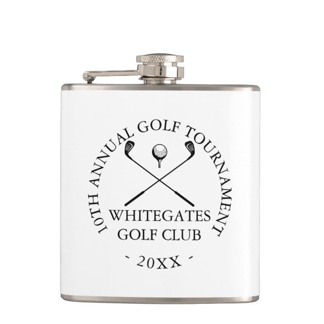 Custom Modern Golf Club Tournament  Flask (Front)