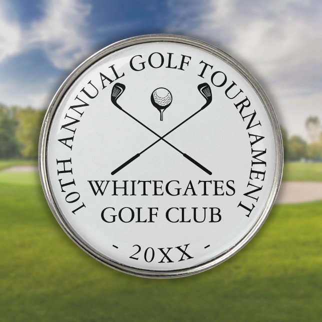 Custom Modern Golf Club Tournament  Golf Ball Marker (Custom Modern Golf Club Tournament Golf Ball Marker)