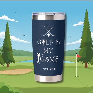 *Custom Modern Golf is My Game Personalized Insulated Tumbler