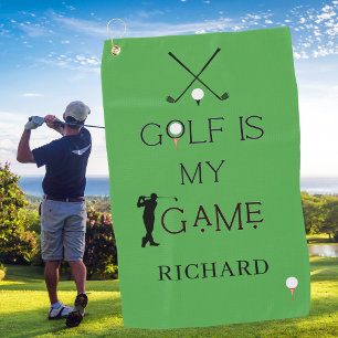 Custom Modern Golf is My Game Personalized Towel