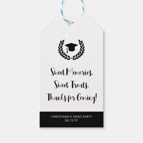 Custom Modern Graduation Party Thank you Gift Tags