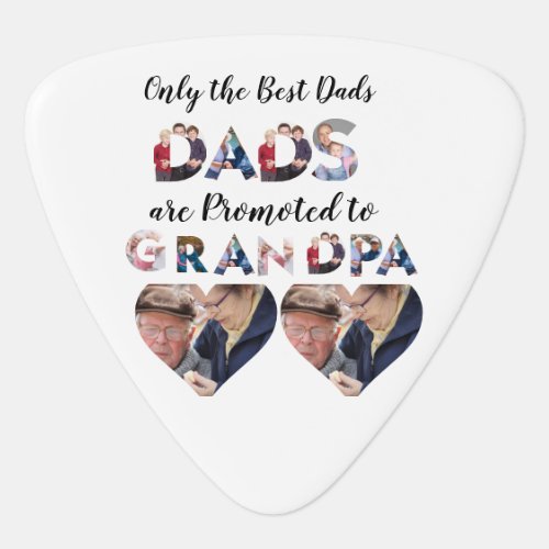 Custom Modern Grandpa 9 Photo Collage  Guitar Pick