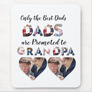 Custom Modern Grandpa 9 Photo Collage Mouse Pad
