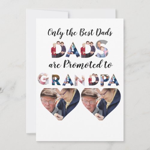 Custom Modern Grandpa 9 Photo Collage  Thank You Card