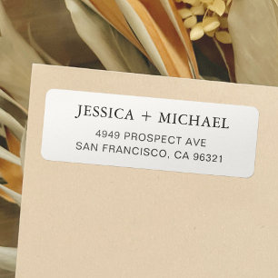 Custom Modern Gray First Names and Return Address Label