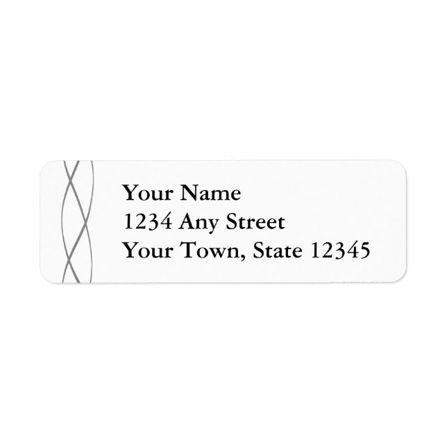 Custom Modern Gray & White Return Address Labels (Front)