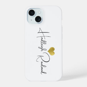 Custom Modern Handwritten Script Name Monogram iPhone 15 Case