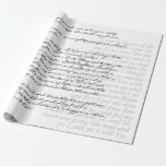 Custom Modern Handwritten Text Stylish Wrapping Paper<br><div class="desc">Custom Modern Handwritten Text Stylish wrapping paper in black and white,  featuring 2 personalized text block,  customizable in any color,  an elegant wrapping paper for your wedding,  graduation and diy party supplies and a perfect gift idea for writers,  editors,  teachers,  librarian and book lovers.</div>