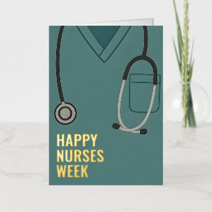 Custom Modern Happy Nurses Week Nurse Appreciation Foil Greeting Card