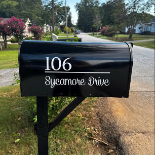 Custom Modern High Visibility Street Address Bumper Sticker