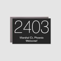 Custom Modern House Number Magnet Template