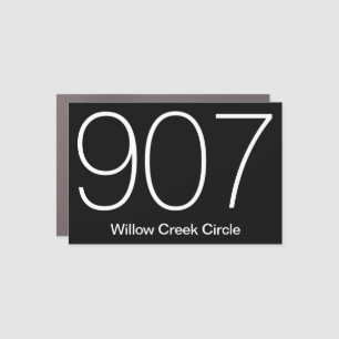 Custom Modern House Number Magnet Template