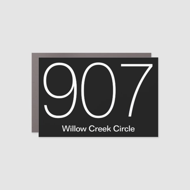 Custom Modern House Number Magnet Template (Front)