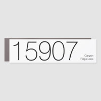 Custom Modern House or Garage Number Magnet