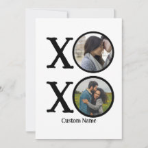 Custom Modern Hugs and Kisses XOXO 2 Photo Collage