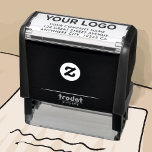 Custom Modern Inline Corporate Logo Return Address Self-inking Stamp<br><div class="desc">Your Business Logo Address Modern self-inking stamp. Easily personalize this custom large professional self-inking rubber stamp with your own company logo. Just add your own logo, image or text, write your address, choose your font. Perfect for scrapbooking, decorations or business stationery. Available with different ink colors, in different sizes. No...</div>