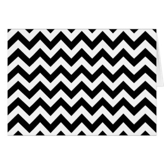 Custom Modern Large Black and White Chevrons Cards