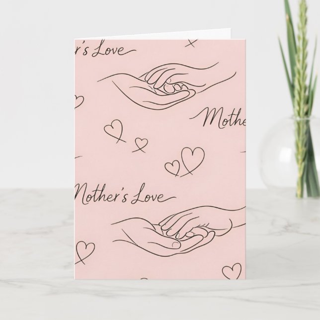 Custom Modern Line Art Mother's Day Card (Front)