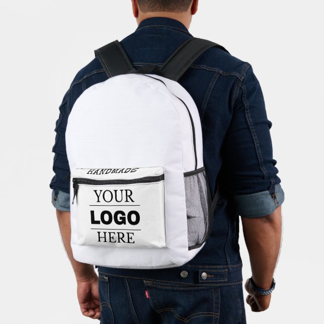 custom modern logo business branded printed backpack (Insitu (Model))