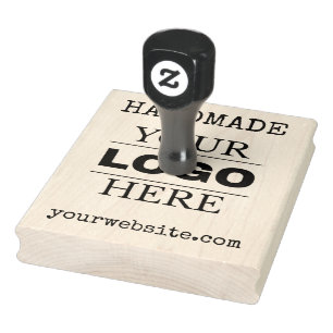 custom modern logo business branded rubber stamp