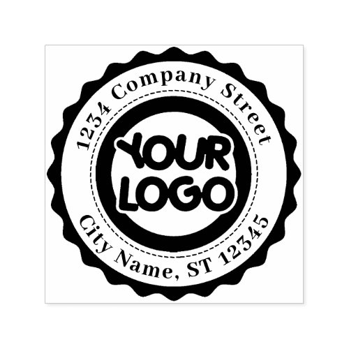 Custom Modern Logo Company Return Address Self_inking Stamp