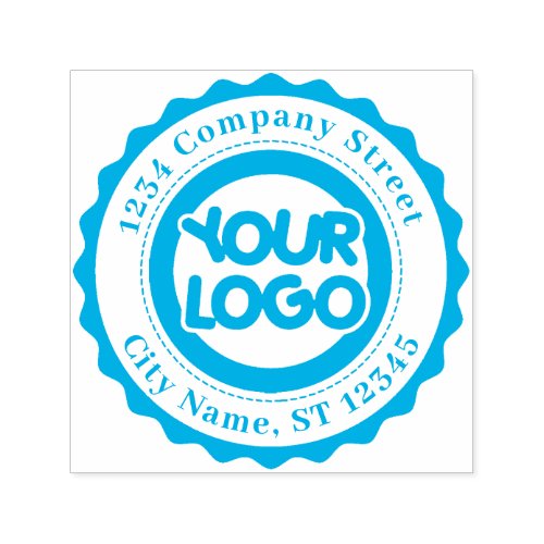 Custom Modern Logo Company Return Address Self_inking Stamp