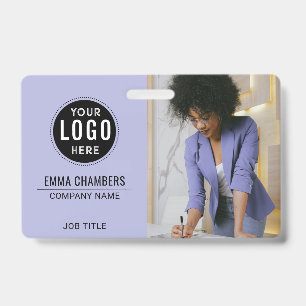 Custom Modern Logo Employee Photo Business Badge