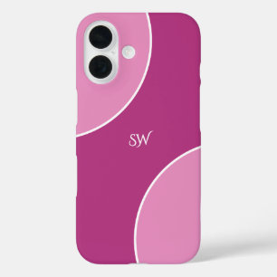 Custom Modern Magenta Pink Minimalist iPhone 16 Case