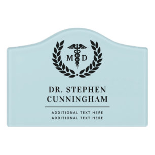 Custom Modern MD Doctor of Medicine Door Sign