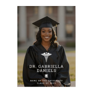 Custom Modern Medical School Doctor Graduation Acrylic Print