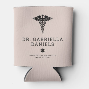 Custom Modern Medical School Doctor Graduation Can Cooler