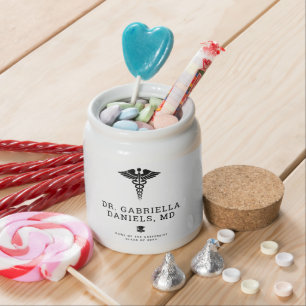 Custom Modern Medical School Doctor Graduation Candy Jar