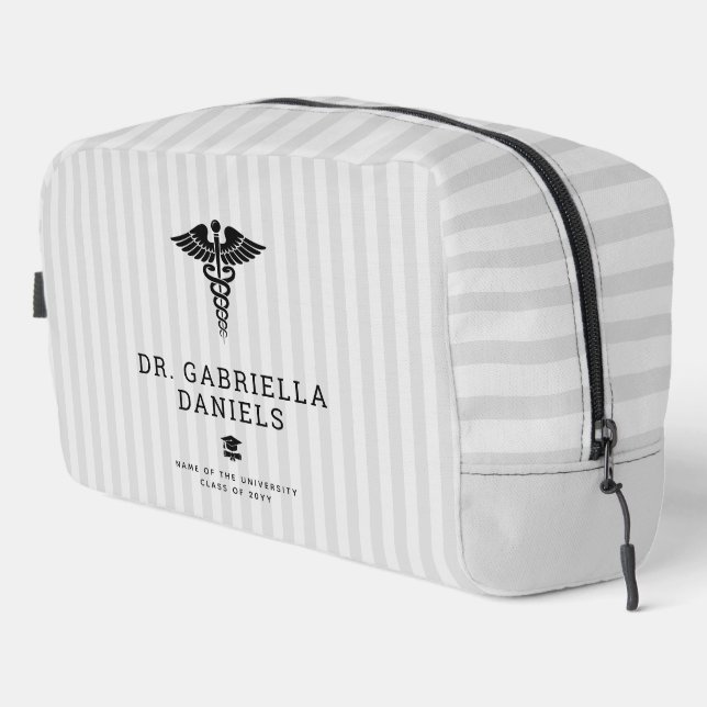 Custom Modern Medical School Doctor Graduation Dopp Kit (Right Corner)