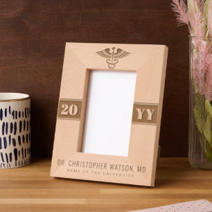Custom Modern Medical School Doctor Graduation Eng Engraved Frames