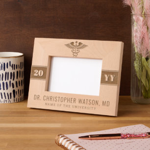 Custom Modern Medical School Doctor Graduation Engraved Frames