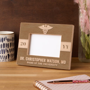 Custom Modern Medical School Doctor Graduation Engraved Frames