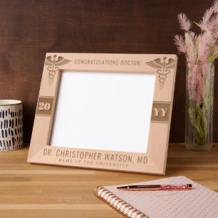 Custom Modern Medical School Doctor Graduation Engraved Frames