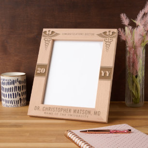 Custom Modern Medical School Doctor Graduation Engraved Frames