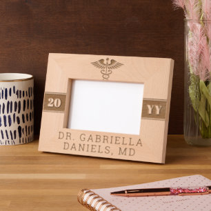 Custom Modern Medical School Doctor Graduation Engraved Frames
