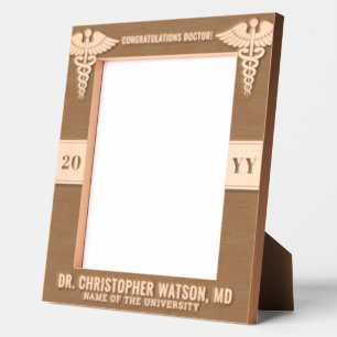 Custom Modern Medical School Doctor Graduation Engraved Frames