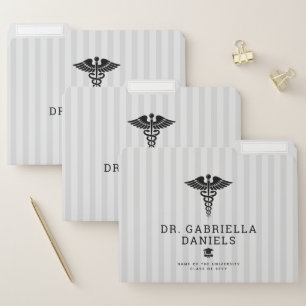 Custom Modern Medical School Doctor Graduation File Folder